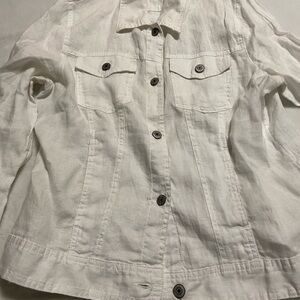 Classic White Linen Jacket